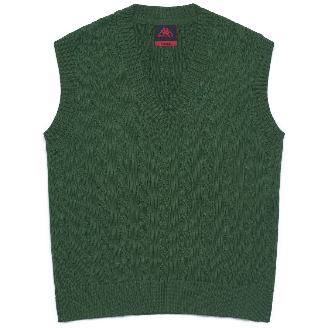 Chaleco de punto clásico para mujer Eden Green con diseño de cable 01