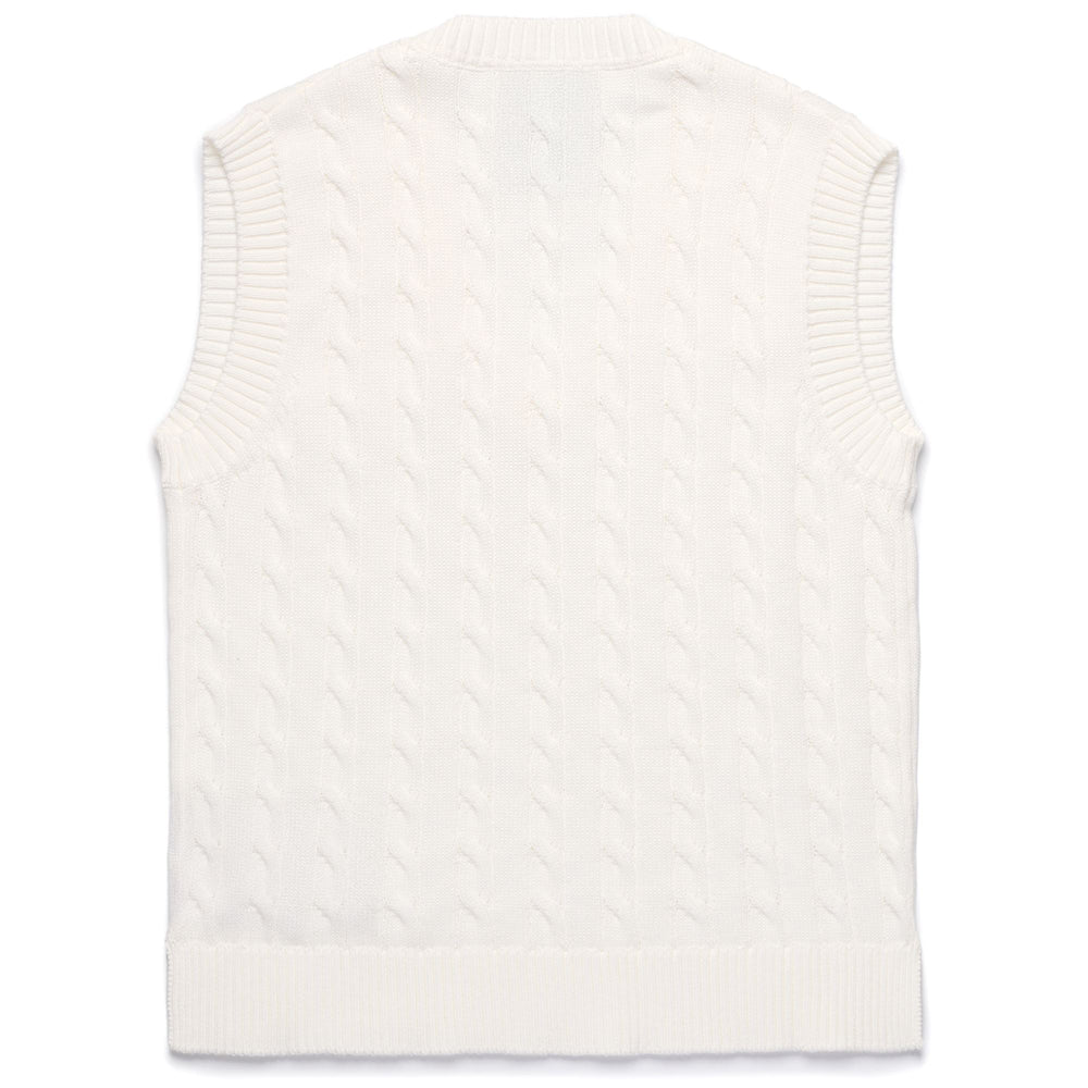 Natural white Women's Cable Knit Vest Pullover 02