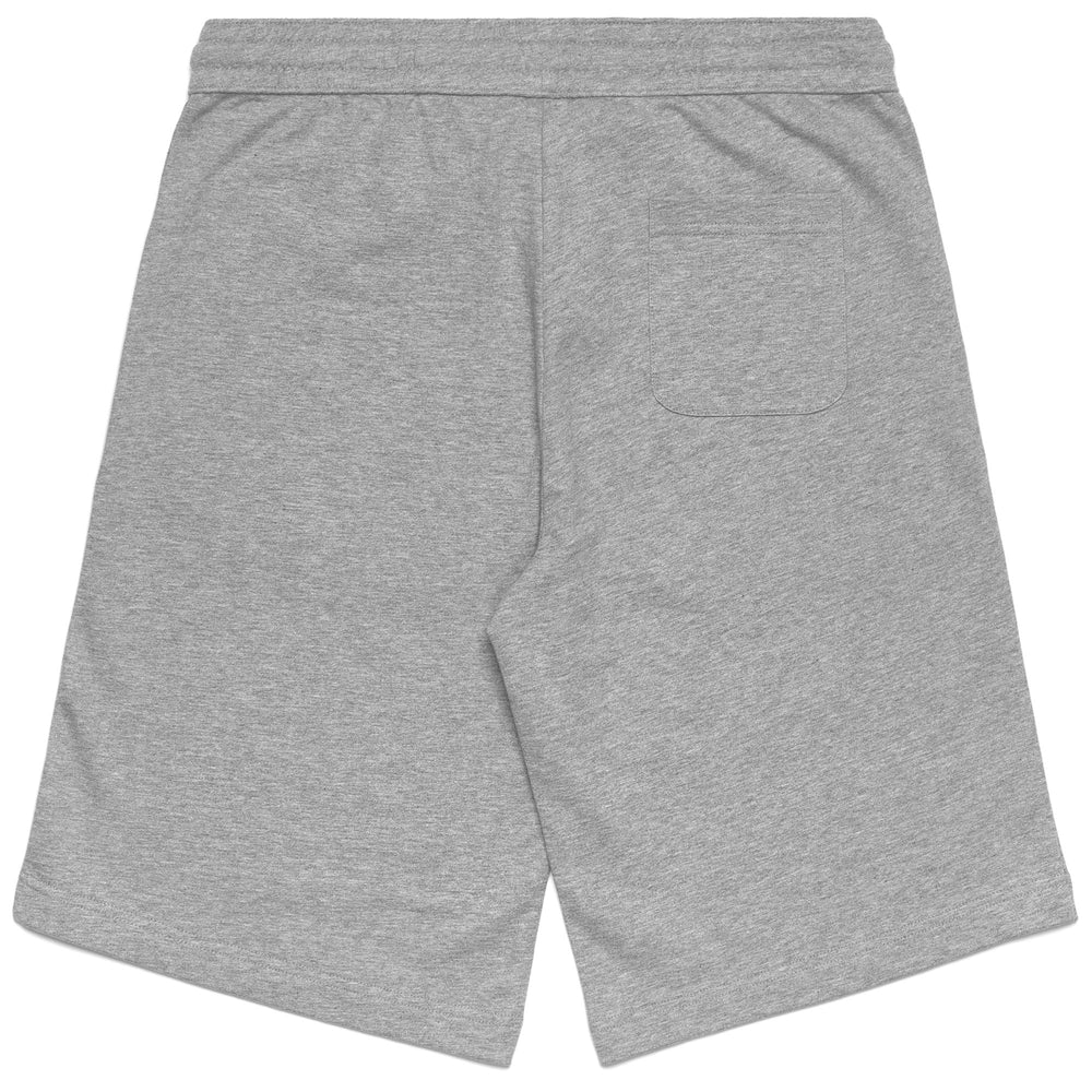 Pantaloni Corti Sportivi Classici in Cotone Uomo Grigi con Coulisse 02