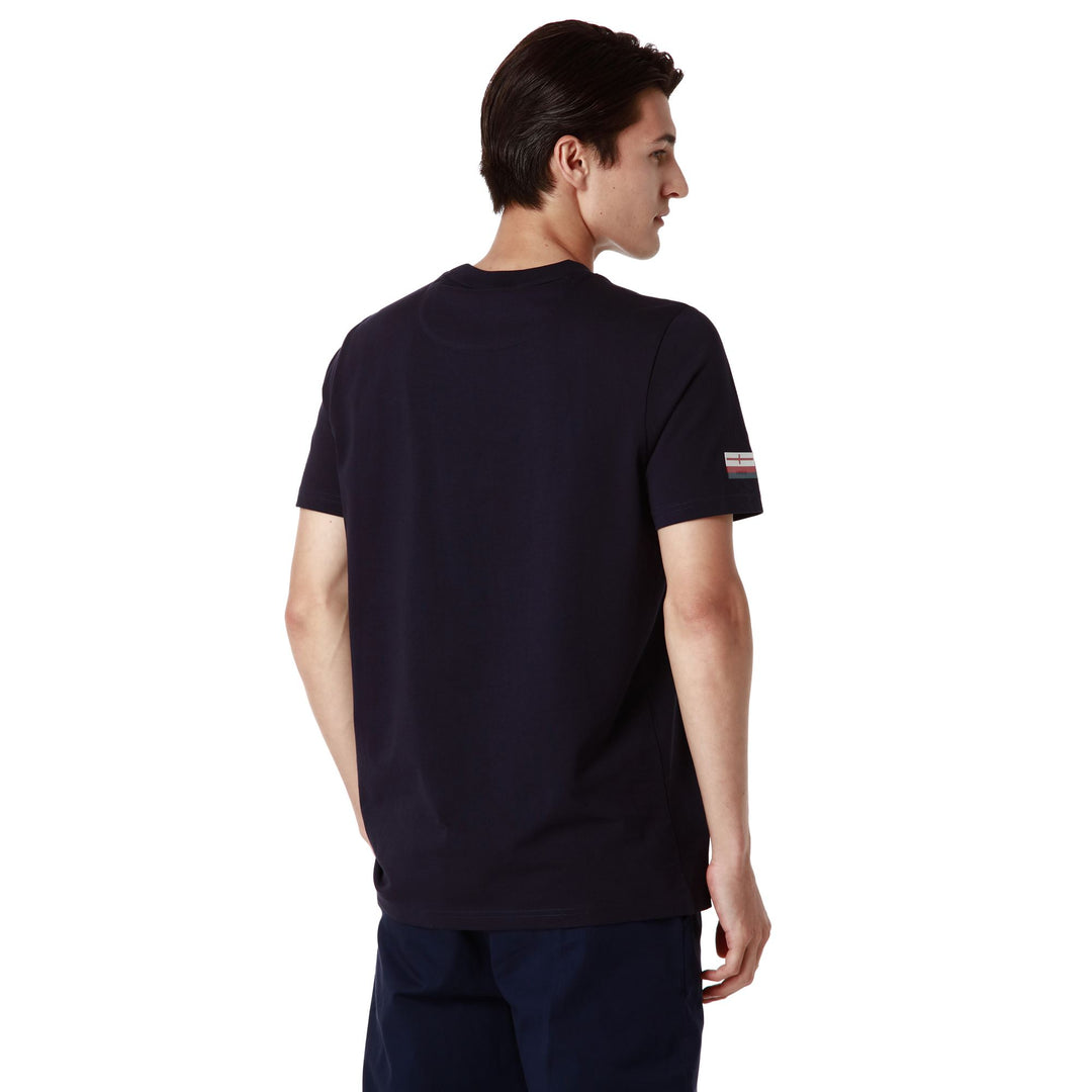 T-shirt bleu en coton coupe slim pour homme, aux couleurs du Genoa F.C. main