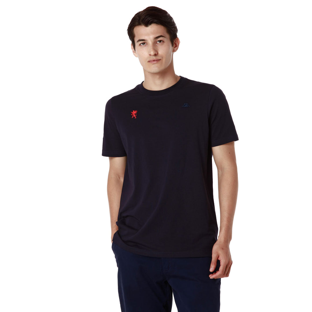 Blue Men's Slim Fit Cotton T-Shirt for Genoa F.C. 01