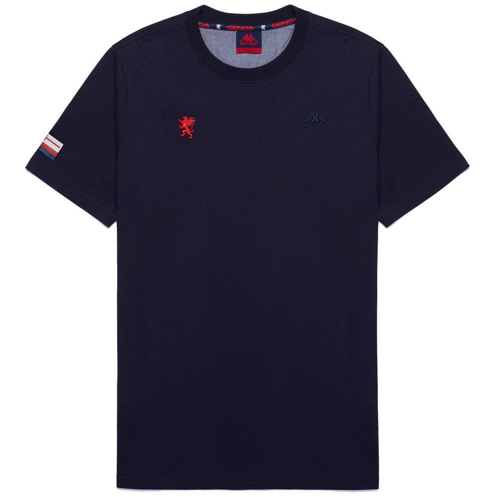 T-shirt bleu en coton coupe slim pour homme, aux couleurs du Genoa F.C. 02
