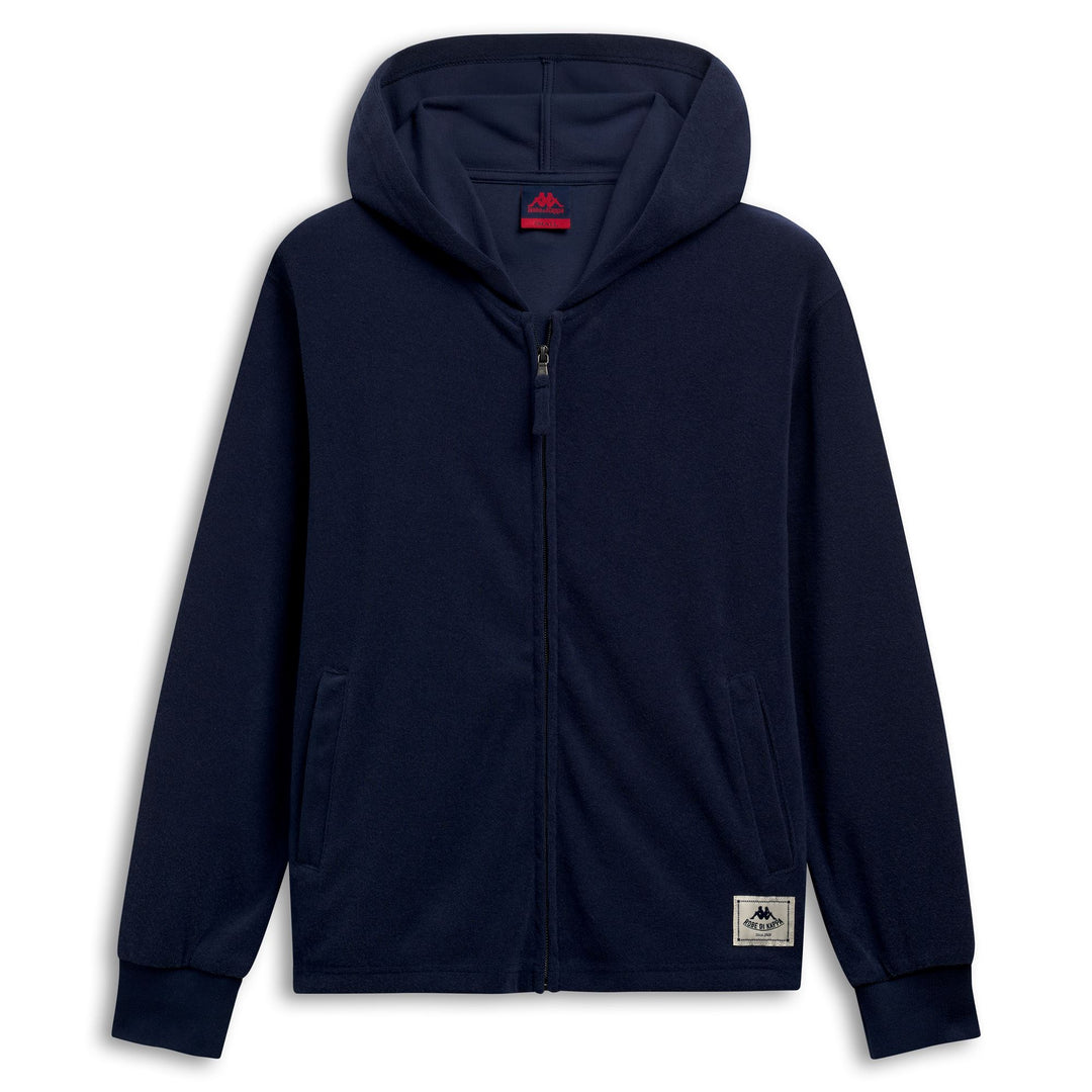 Sweat à capuche décontracté pour femme, coupe classique, en polaire éponge bleue 01