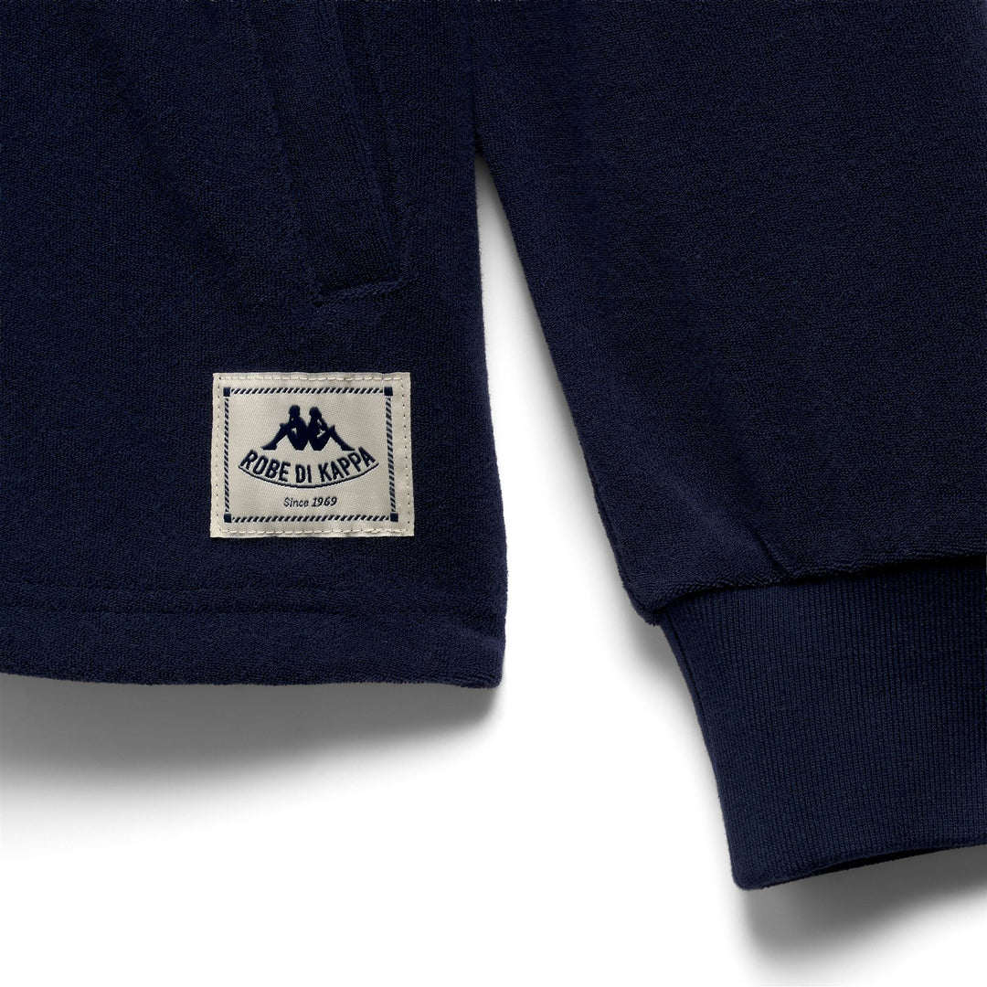 Sweat à capuche décontracté pour femme, coupe classique, en polaire éponge bleue main