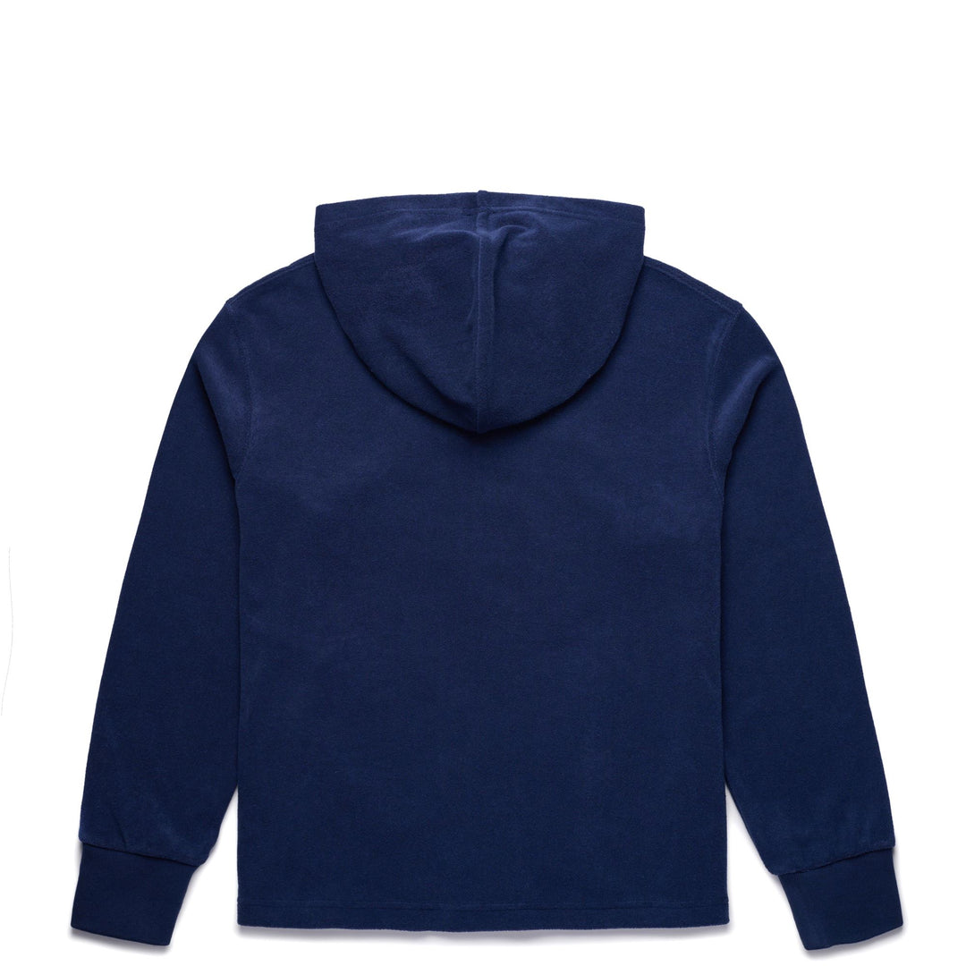 Giacca Fleece Casual Donna Blu Indigo con Cappuccio main