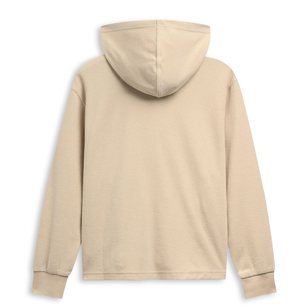 Sweat-shirt décontracté gris pour femme, coupe classique, en polaire éponge main