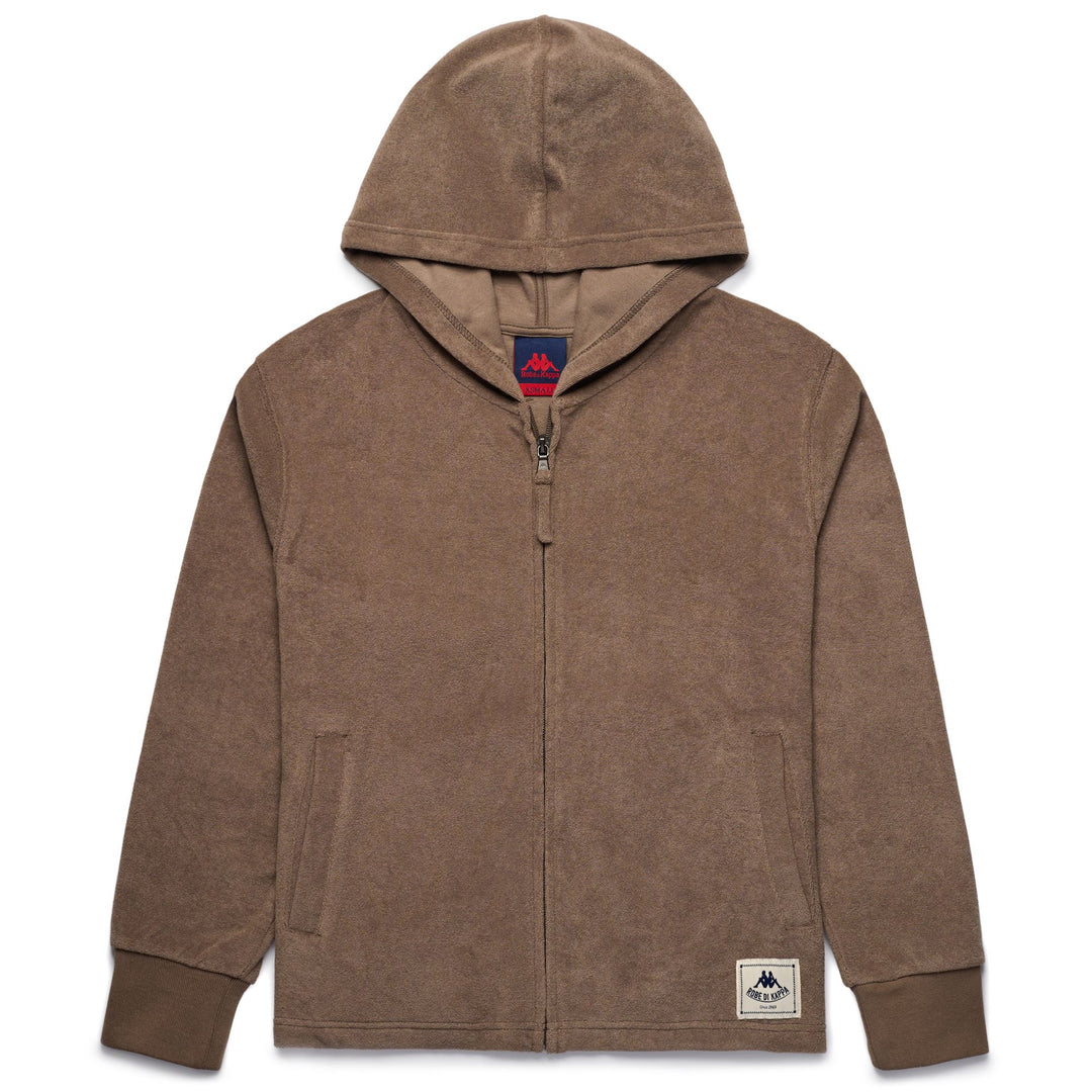 Light Brown Women's Casual Fleece Jacket with Hood 01