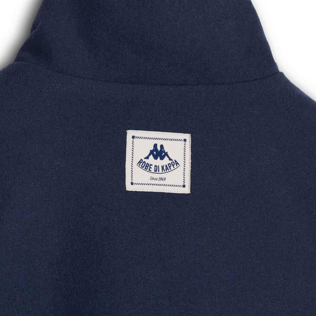 Chaqueta corta azul para hombre en mezcla de lana con corte cómodo main