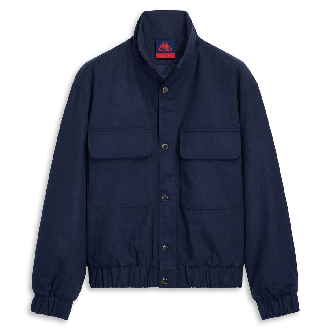 Blue Men's Short Jacket in Wool Blend with Comfort Fit 01