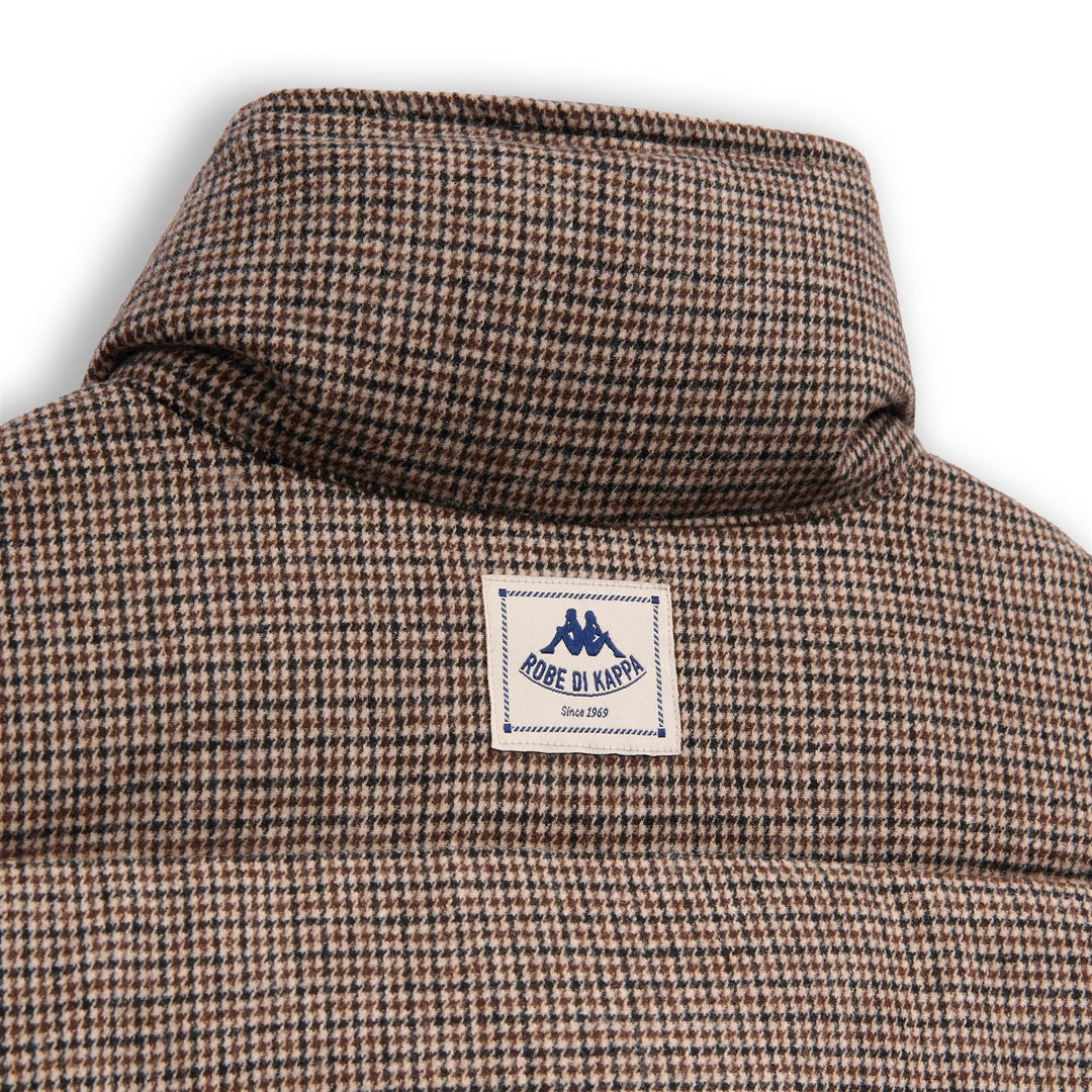 Chaqueta corta acolchada marrón para mujer con cierre de cremallera main