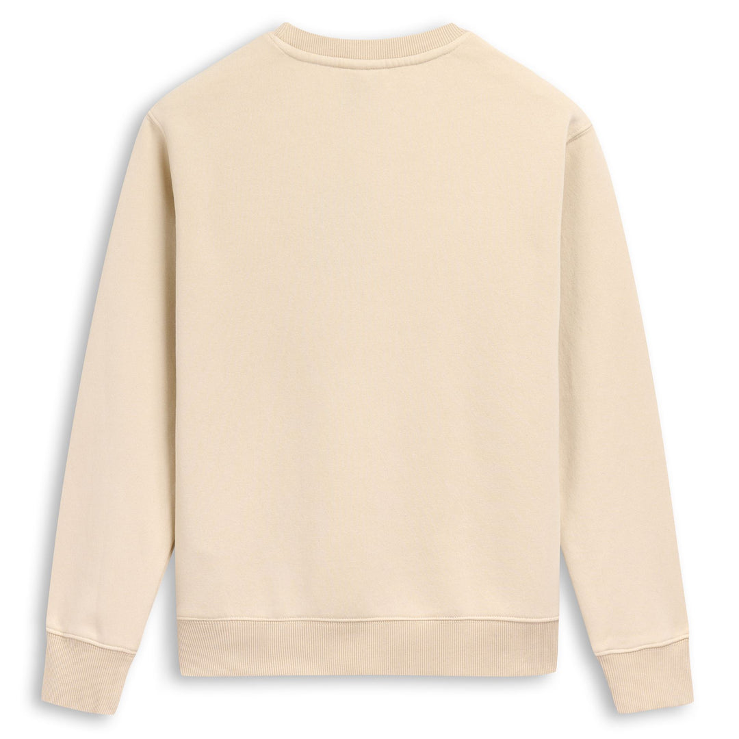 Beige Women's Oversize Fleece Jumper with Ribbed Borders main