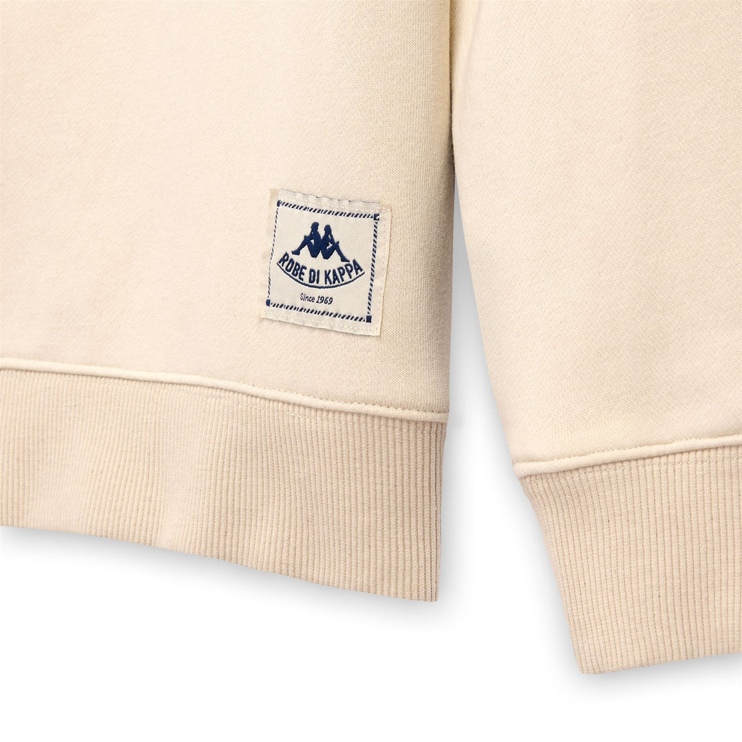 Beige Women's Oversize Fleece Jumper with Ribbed Borders main