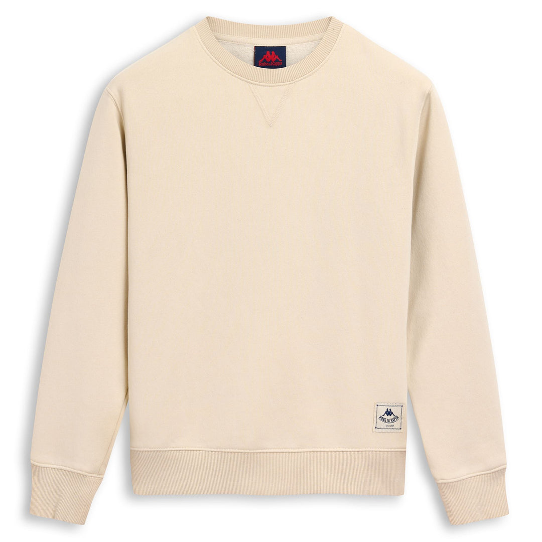 Beige Women's Oversize Fleece Jumper with Ribbed Borders 01