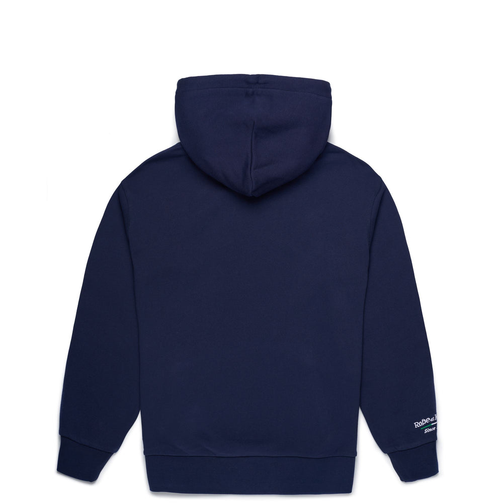 Suéter polar con capucha y corte entallado azul marino para hombre 02