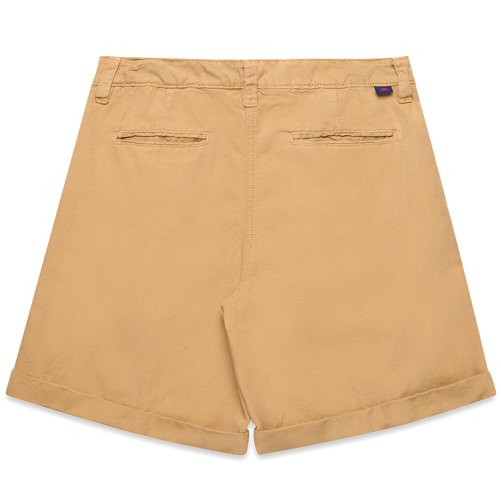 Beige Women's Chino Bermuda Shorts in Cotton Linen 02