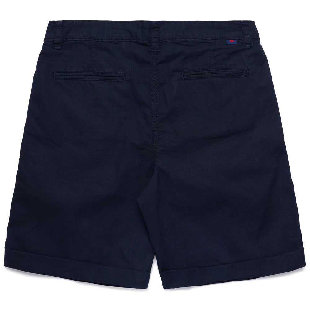 Navy blue Women's Classic Chino Bermuda Shorts in Cotton-Linen 02