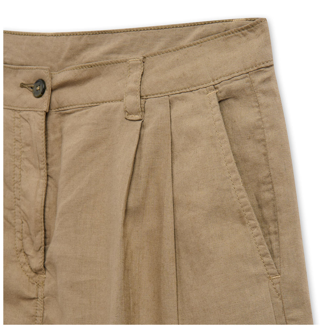 YVONNE LIGHT LINEN - Shorts - CHINO - Woman - GREEN ALOE main