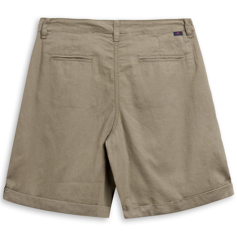 Green Women's Regular Fit Casual Bermuda Shorts in Cotton Linen 02