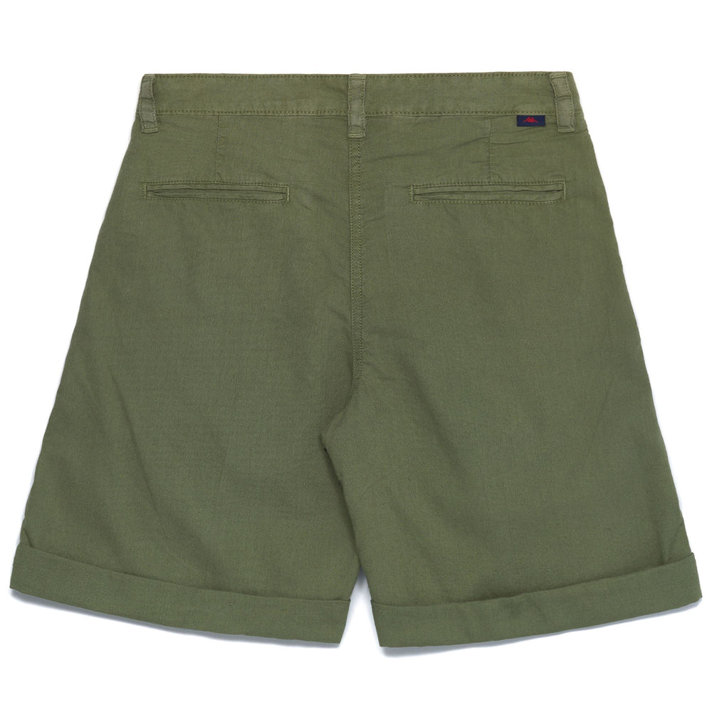 Olivine Green Women's Classic Chino Bermuda Shorts 02