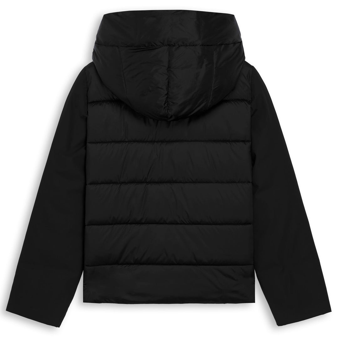 Black Women's Regular Fit Short Jacket with Mid Weight Padding main