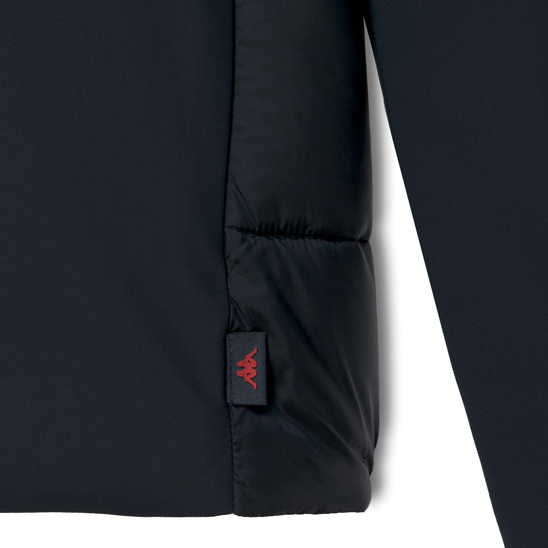 Veste courte bleue pour femme, coupe classique, en nylon mélangé main