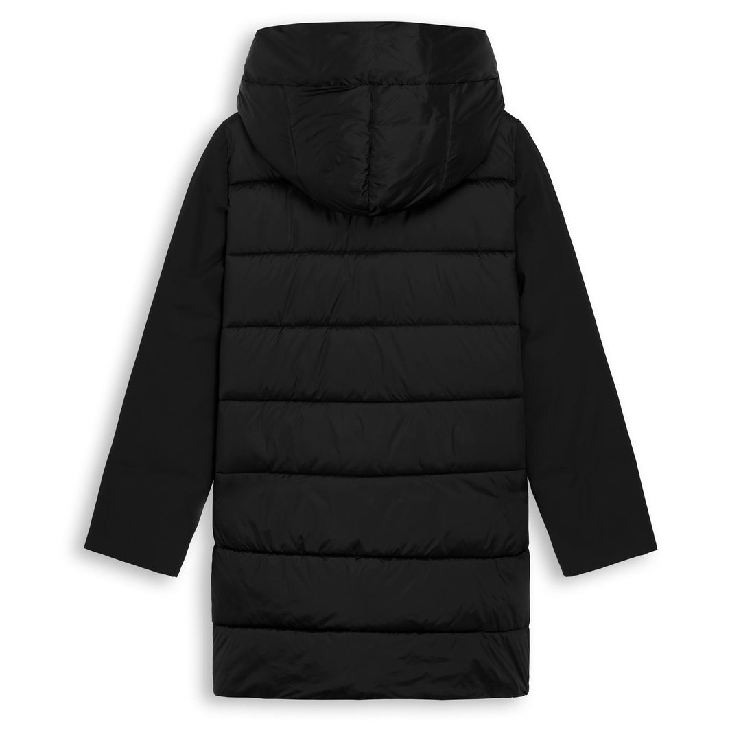 Black Women's Regular Fit 3/4 Length Nylon Jacket main