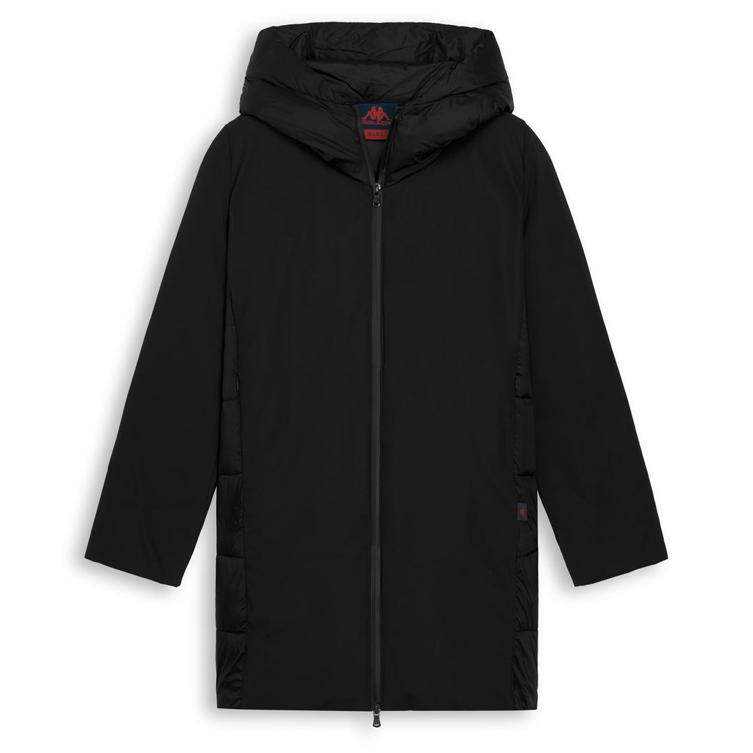 Black Women's Regular Fit 3/4 Length Nylon Jacket 01