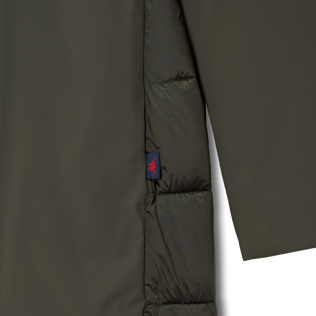Veste verte pour femme, coupe classique, longueur 3/4, rembourrage mi-lourd main
