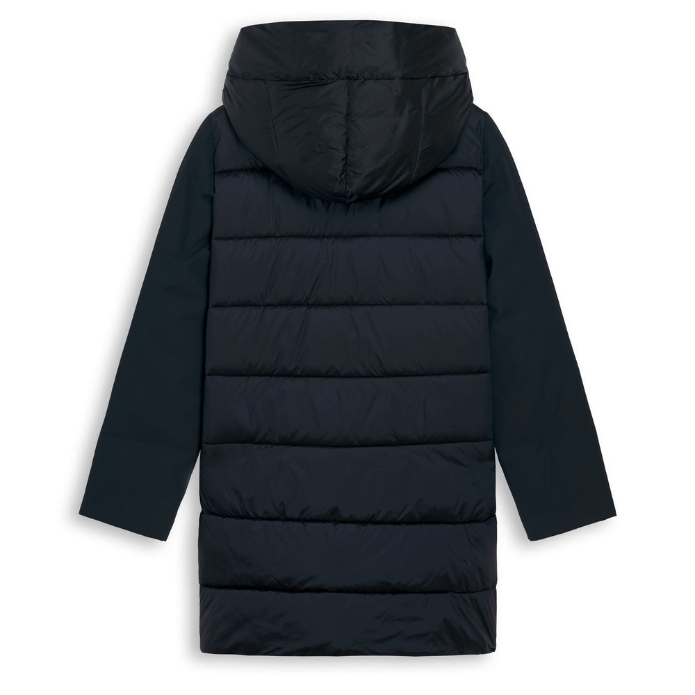 Blue Women's Regular Fit 3/4 Length Jacket with Imitation Down Padding 02