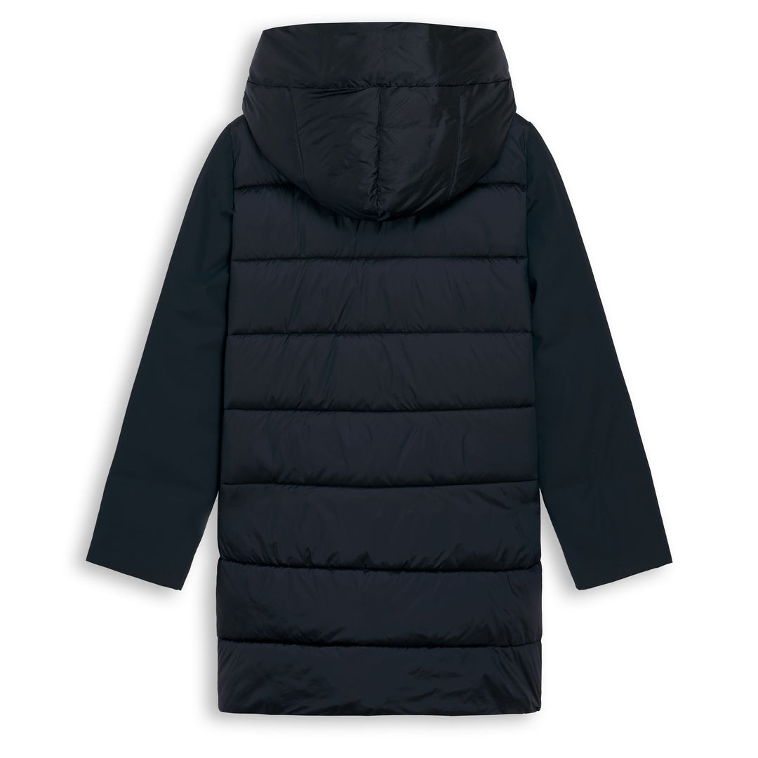 Blue Women's Regular Fit 3/4 Length Jacket with Imitation Down Padding main