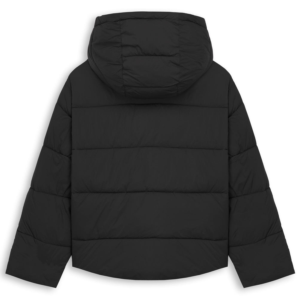 Black Women's Regular Fit Short Puffer Jacket 02