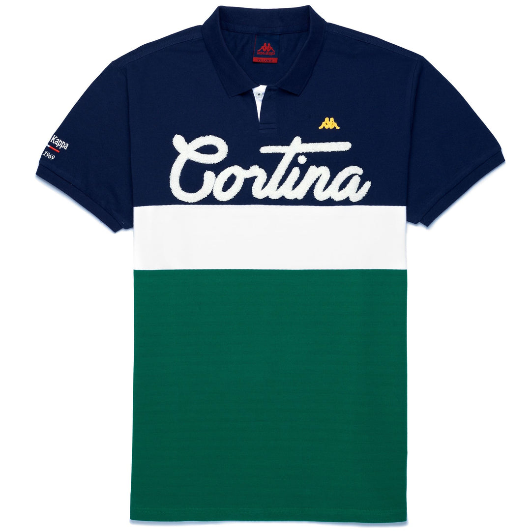 Polo informal de algodón azul para hombre con corte entallado 01