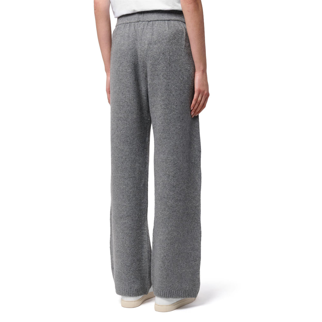 Pantaloni sportivi in ​​maglia grigi da donna con tasche main