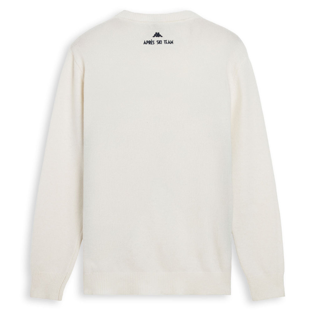 White and Red Men's Regular Fit Wool Pullover with Jacquard Design main