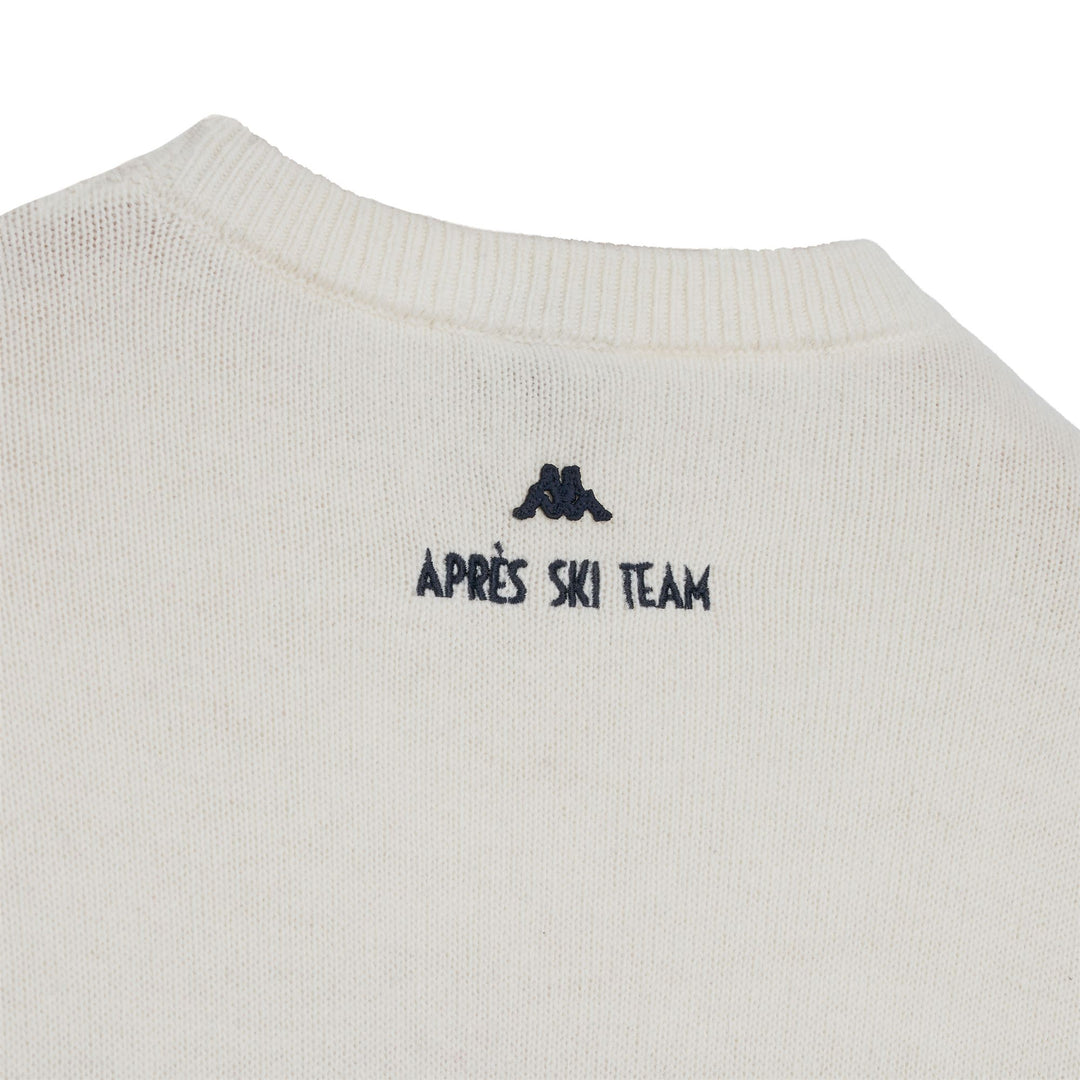 White and Red Men's Regular Fit Wool Pullover with Jacquard Design main