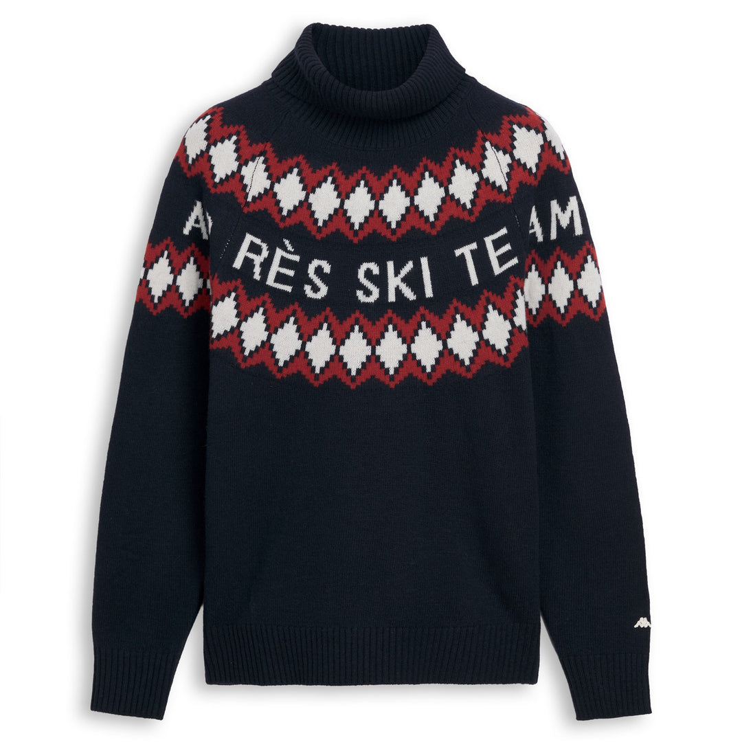 Blue Men's Regular Fit Wool Roll Neck Pullover 01