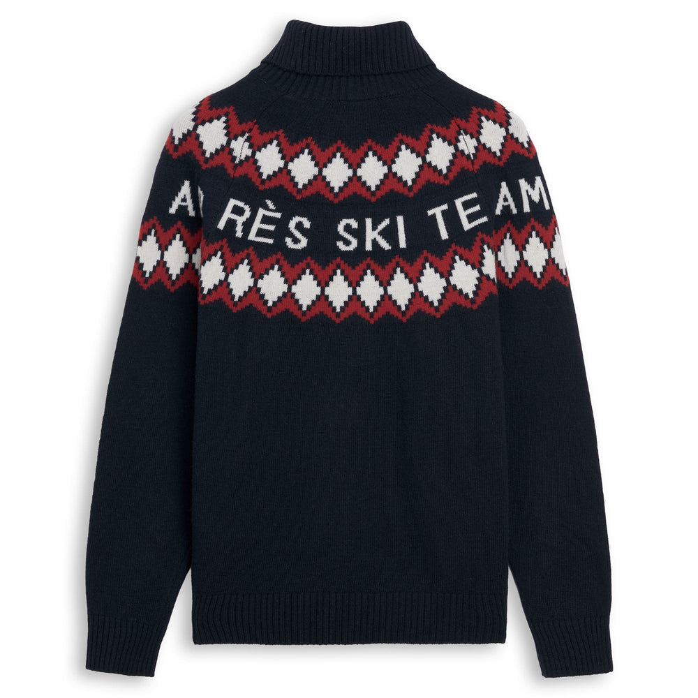 Blue Men's Regular Fit Wool Roll Neck Pullover 02