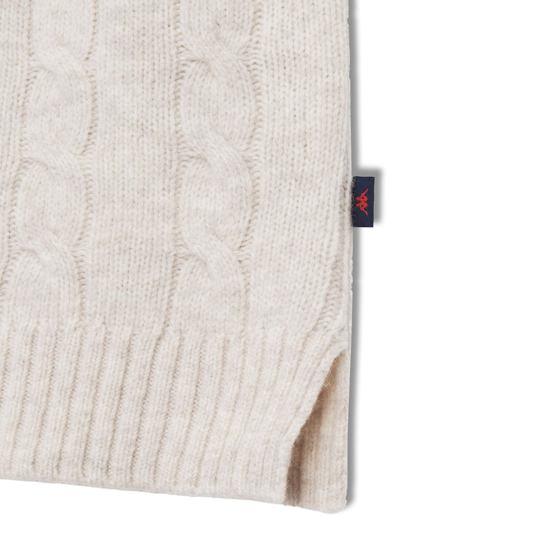 Gilet da donna beige a maglia a trecce, vestibilità regolare main