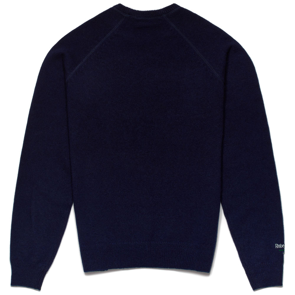 Navy Blue Men's Slim Fit Wool Blend Knit Jumper 02