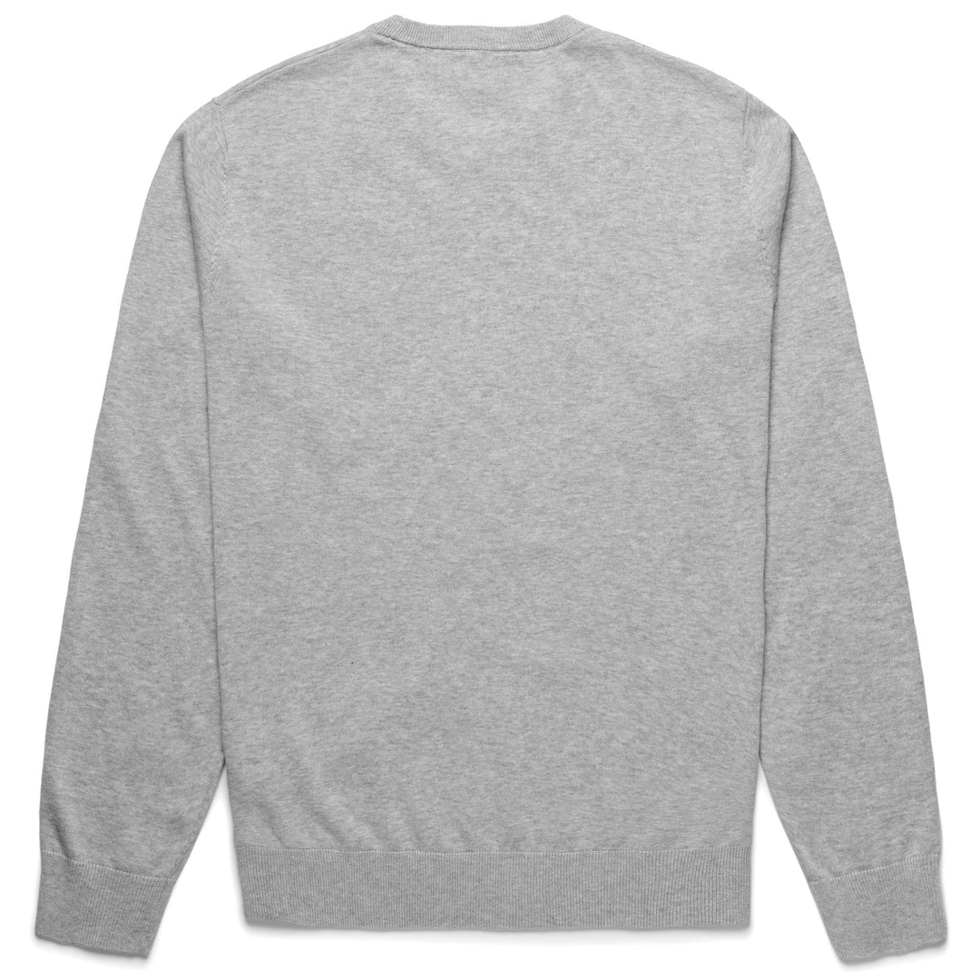 Maglione in maglia di cotone slim fit grigio da uomo main