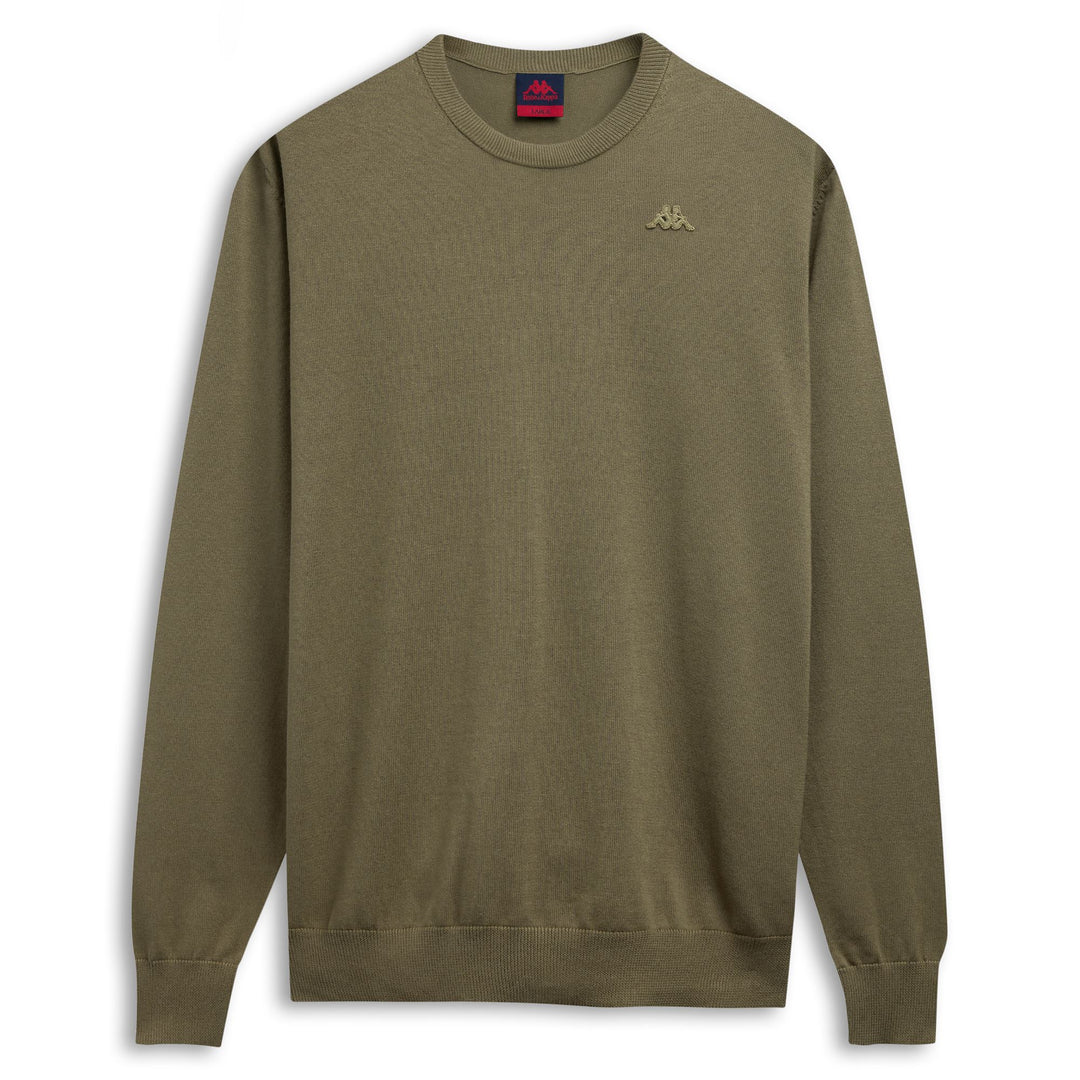 Green Men's Slim Fit Casual Cotton Pullover 01