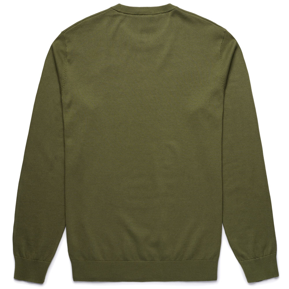 Olivine green Men's Slim Fit Cotton Jumper 02