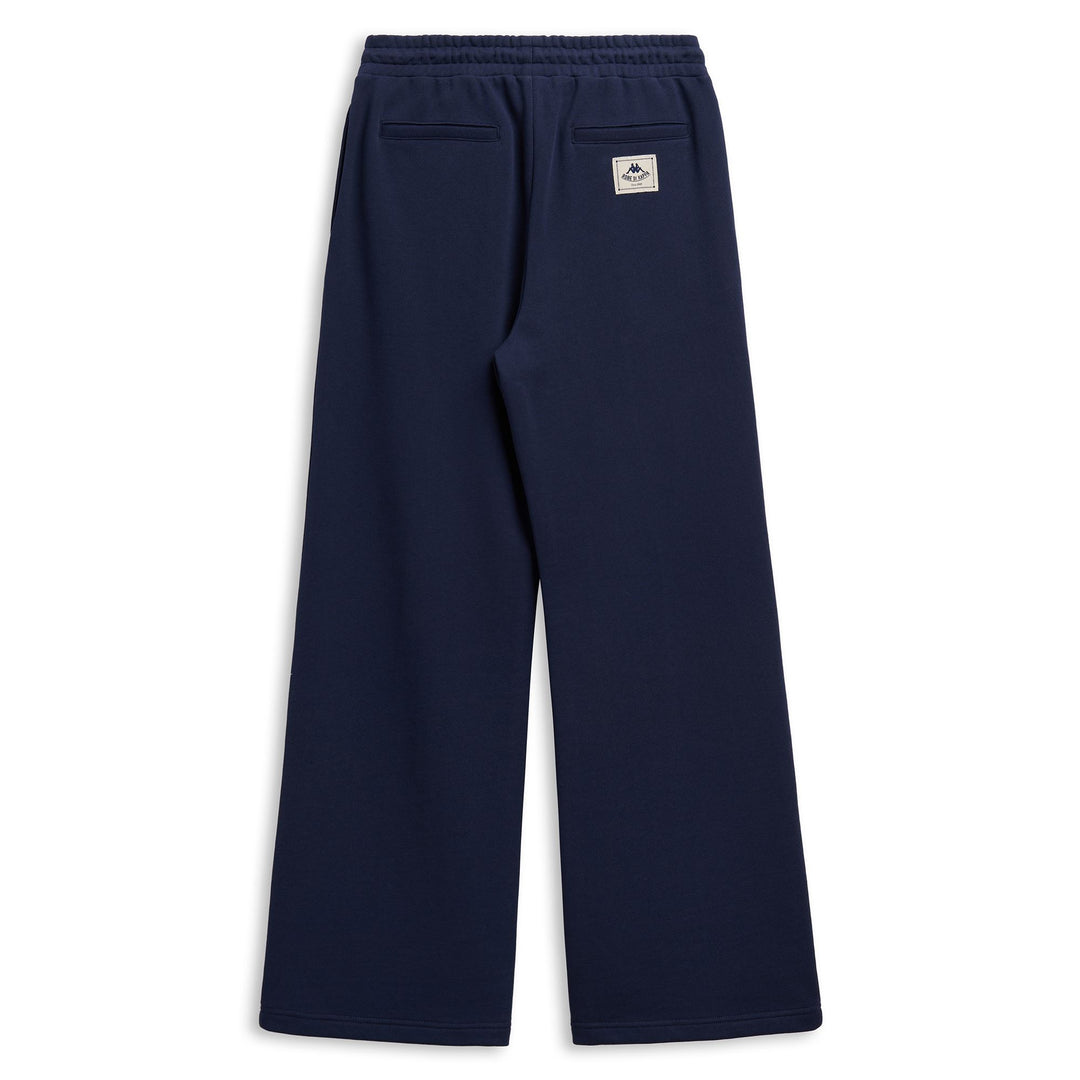 Blue Women's Wide Fit Casual Trousers in French Terry Cotton main