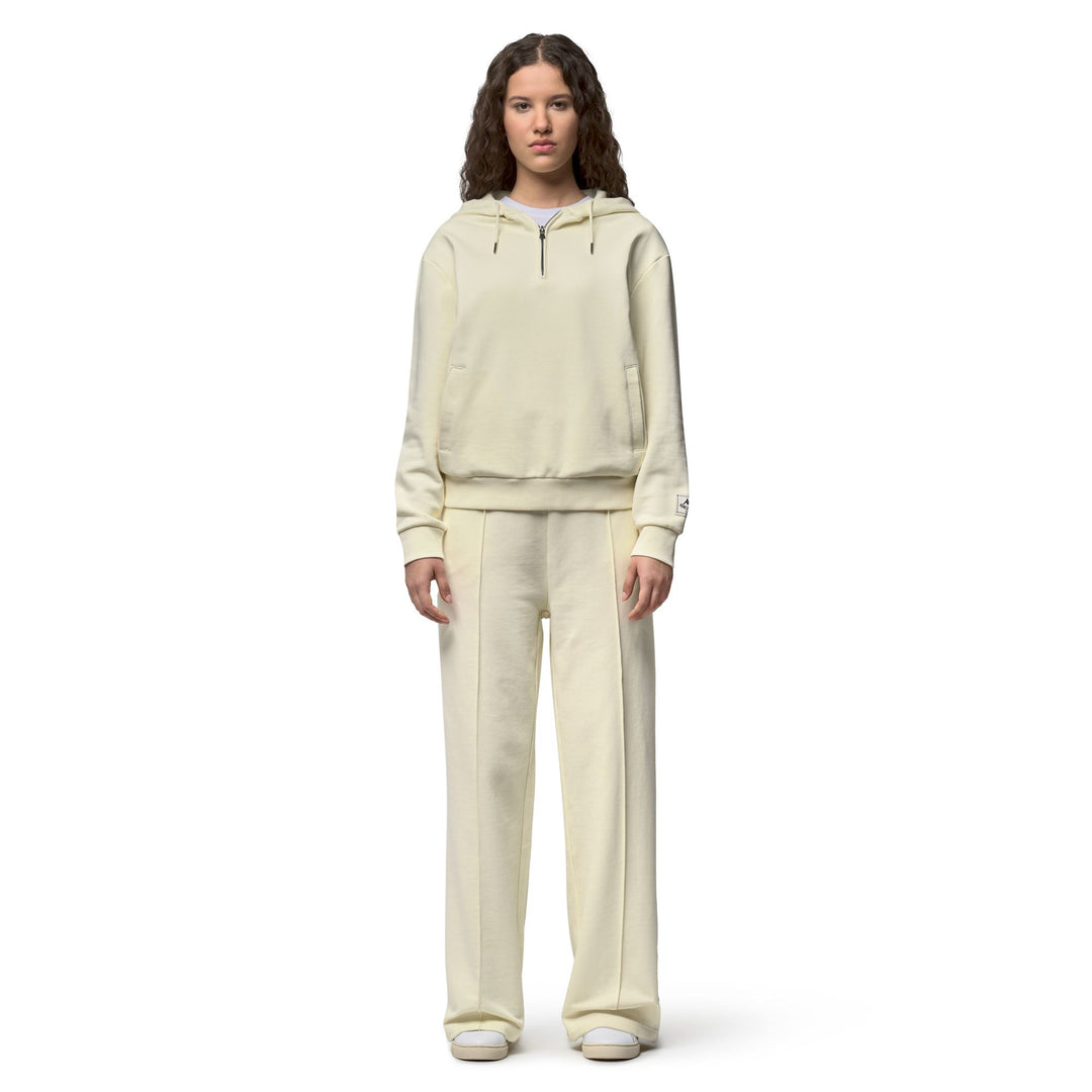 Beige Women's Wide Fit Casual French Terry Pants main