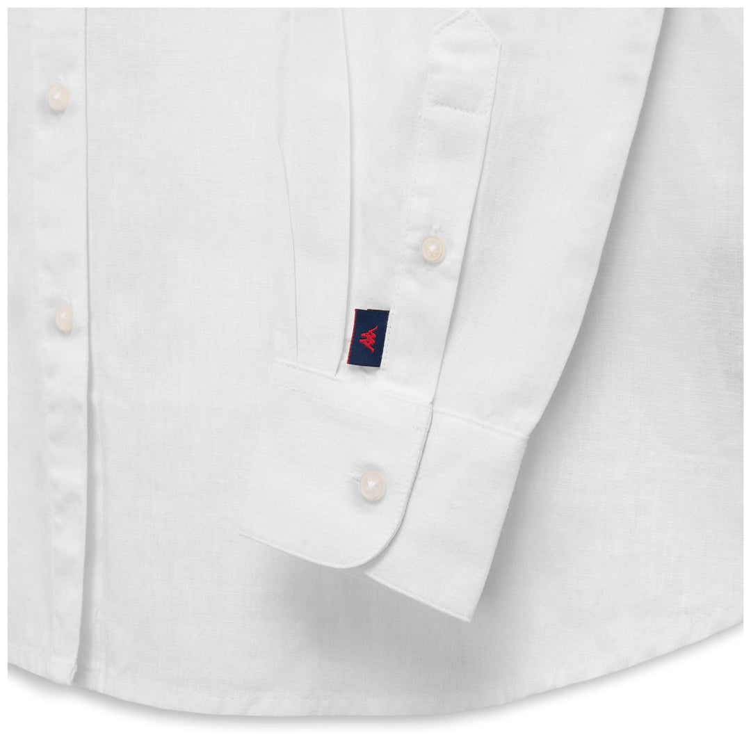 Camisa informal holgada de algodón y lino para mujer, color blanco main