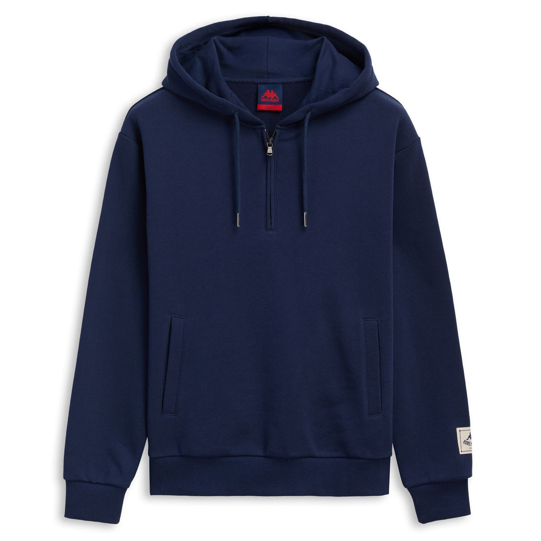 Pull en polaire bleu pour femme, coupe classique, demi-zip 01
