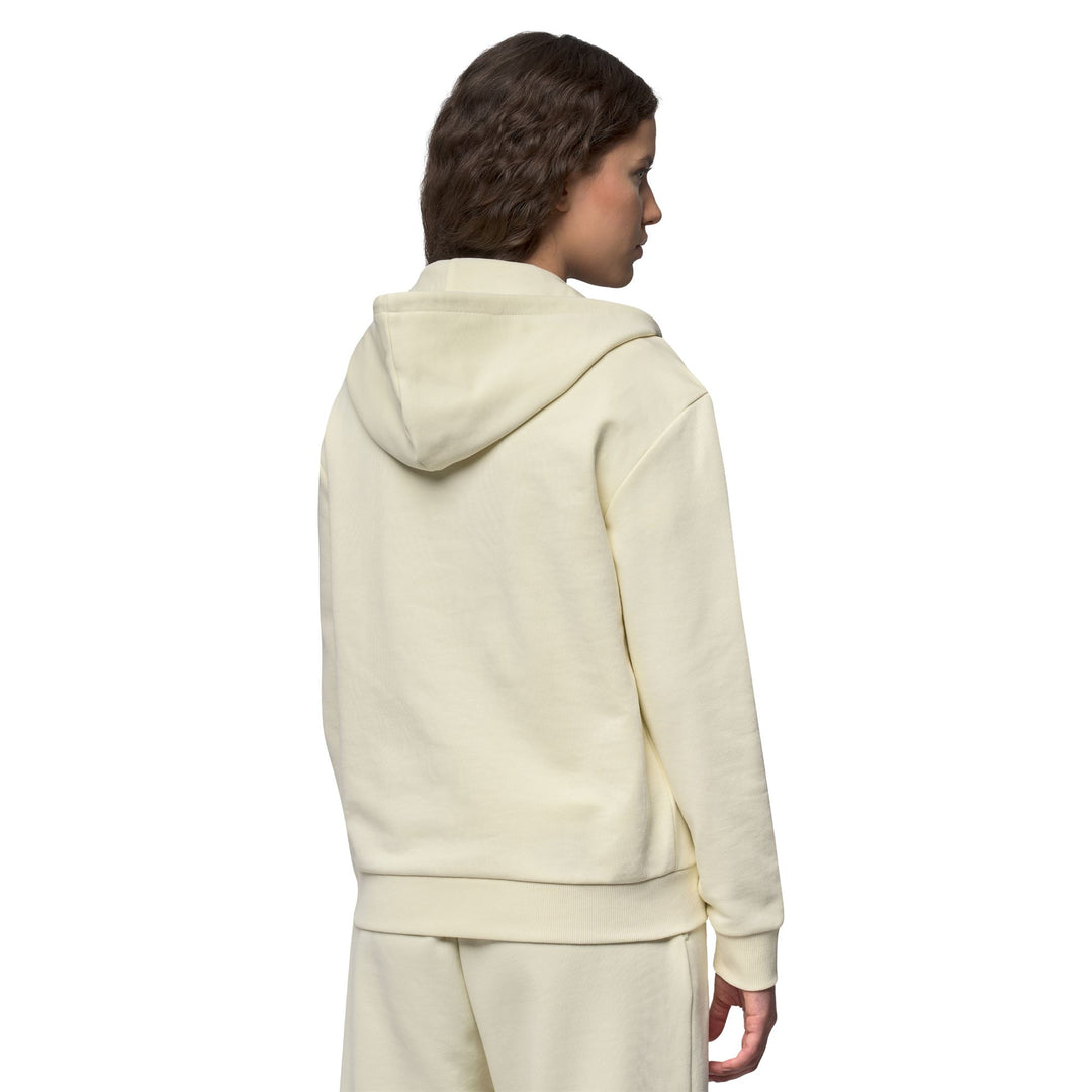 Sweat à capuche décontracté en polaire beige pour femme, coupe classique main