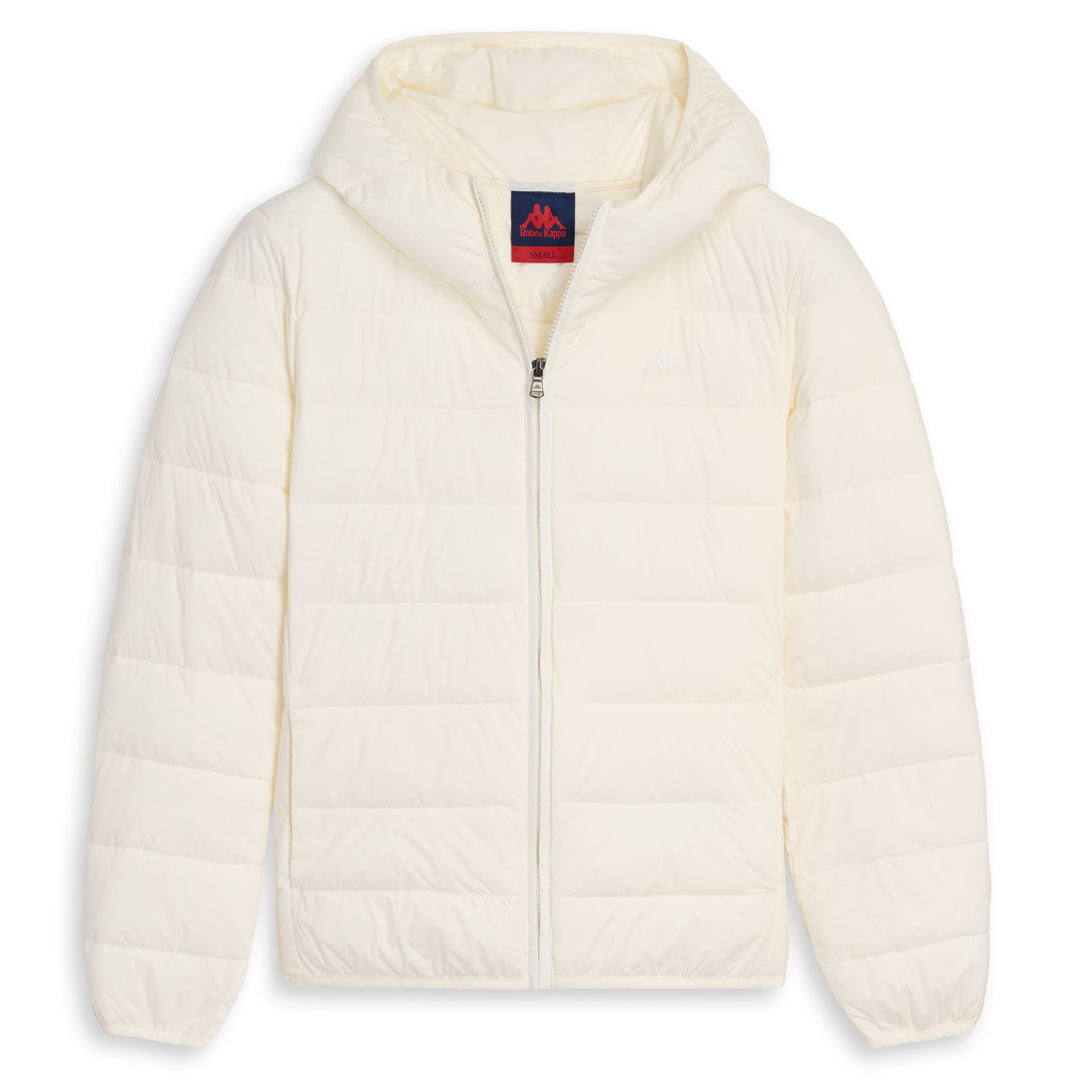 Giacca corta slim fit bianca da donna con cappuccio main