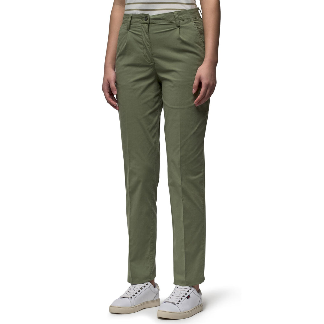 Green Women's Slim Fit Casual Chino Pants main