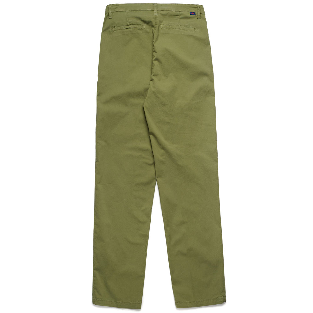 Olivine Green Women's Slim Fit Chino Pants with Elastic Waist main